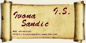 Ivona Sandić vizit kartica